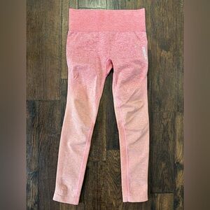 Gymshark Adapt Ombre Seamless Leggings in pink/peach color